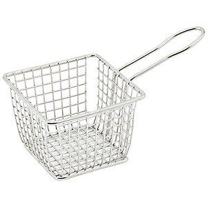 Winco Square Mini Fry Basket; 12 Each; 1 Per Case - High Mart Wholesale