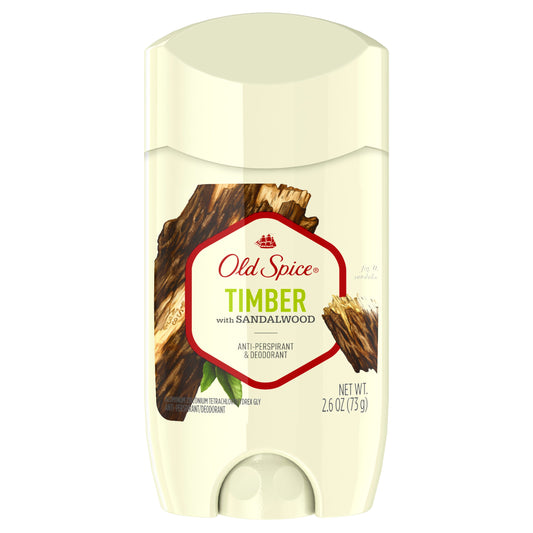 Old Spice Invisible Solid Deodorant Antiperspirant Timber; 2.6 Ounces; 3 Per Box; 4 Per Case