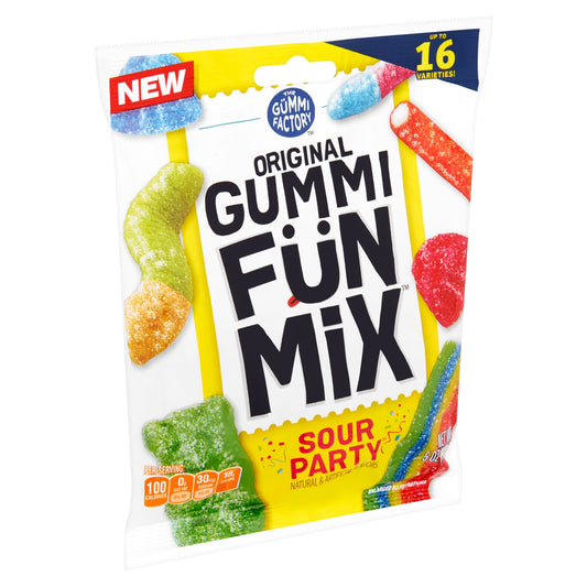 Promotion In Motion Gummi Factory Gummi Fun Mix Sour Party; 5 Ounces; 12 Per Case
