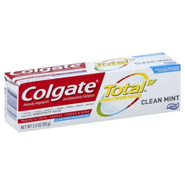 Colgate Total Clean Mint; 3.3 Ounces; 6 Per Box; 4 Per Case