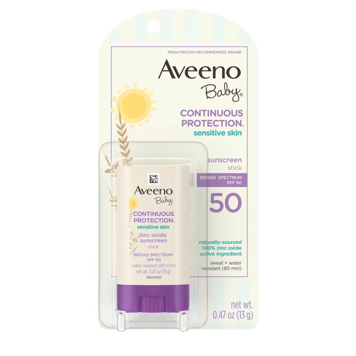 Aveeno Baby Sun Spf 50 Face Stick; 0.47 Ounces; 3 Per Box; 4 Per Case - High Mart Wholesale