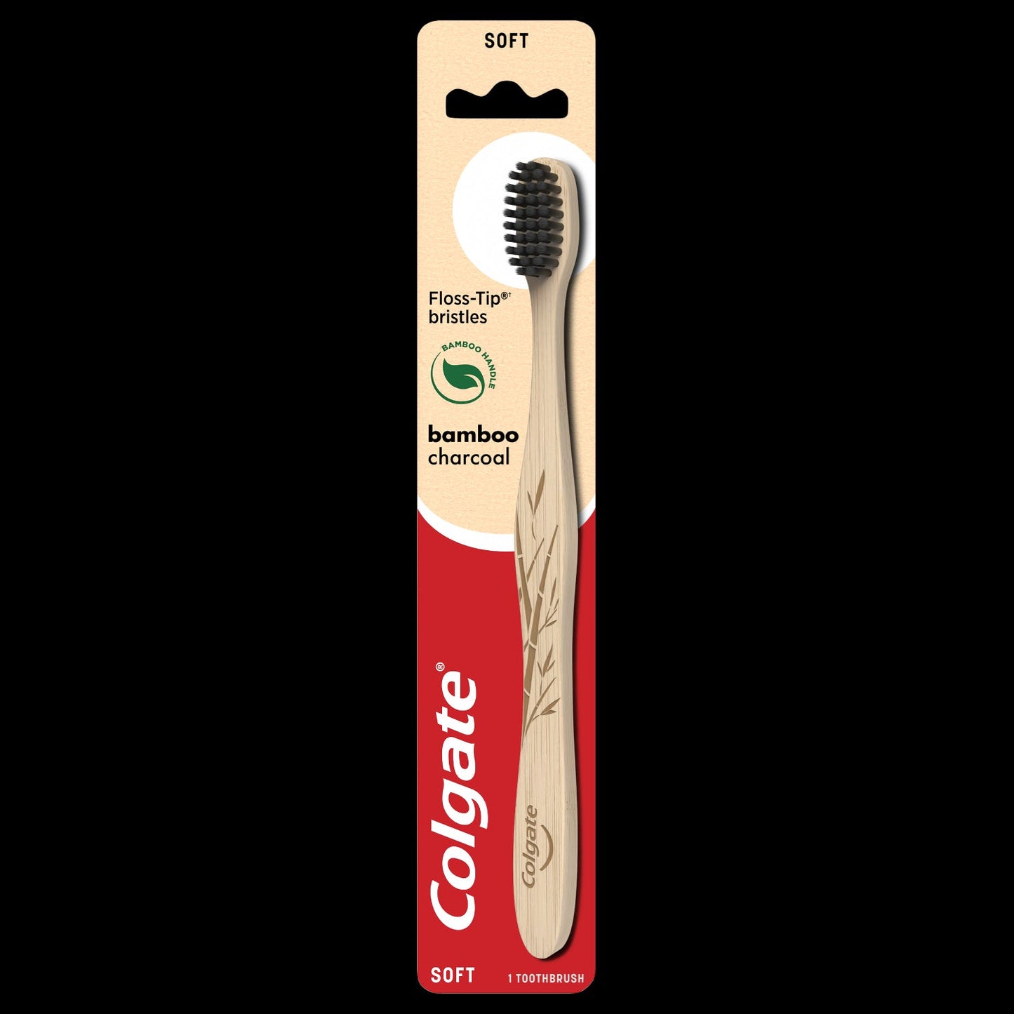 Colgate Bamboo Charcoal Manual Toothbrush; 1 Each; 6 Per Box; 12 Per Case