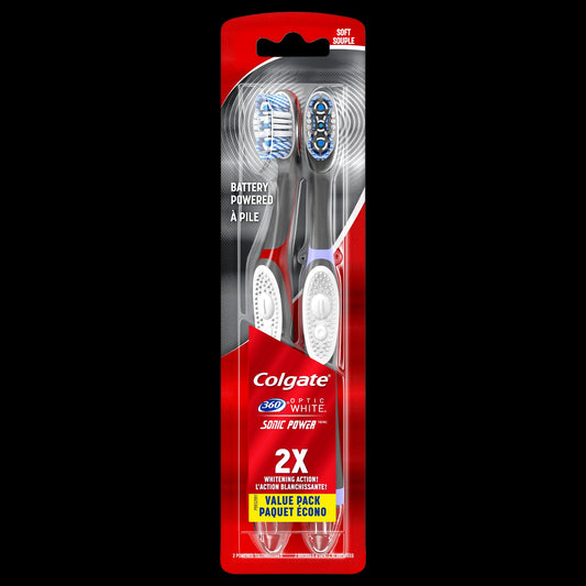 Colgate Sonic Power Optic White Toothbrush; 2 Each; 4 Per Box; 3 Per Case