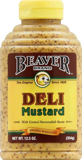 Beaver Deli Horseradish Mustard Bottle; 12.5 Ounce; 6 Per Case - High Mart Wholesale