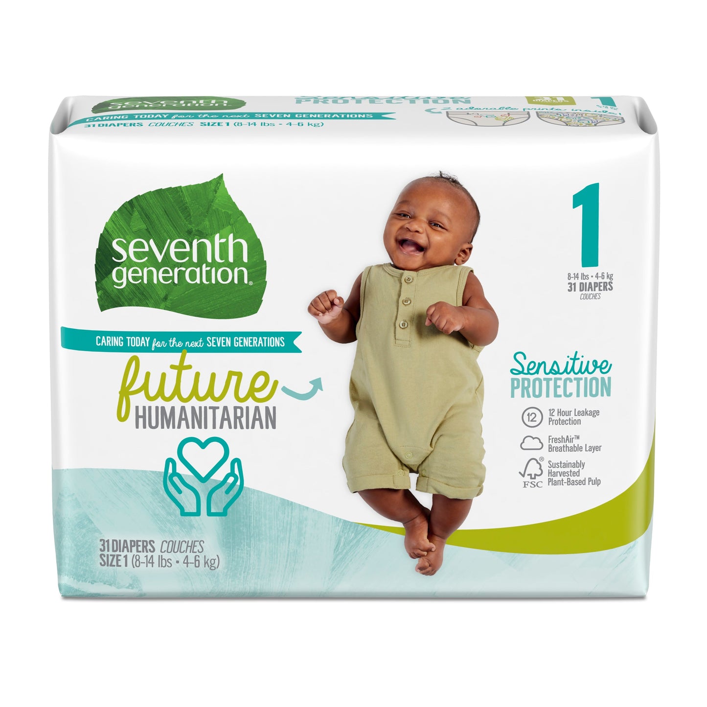 Seventh Generation Small Stage 1 Diaper; 31 Count; 4 Per Case - High Mart Wholesale