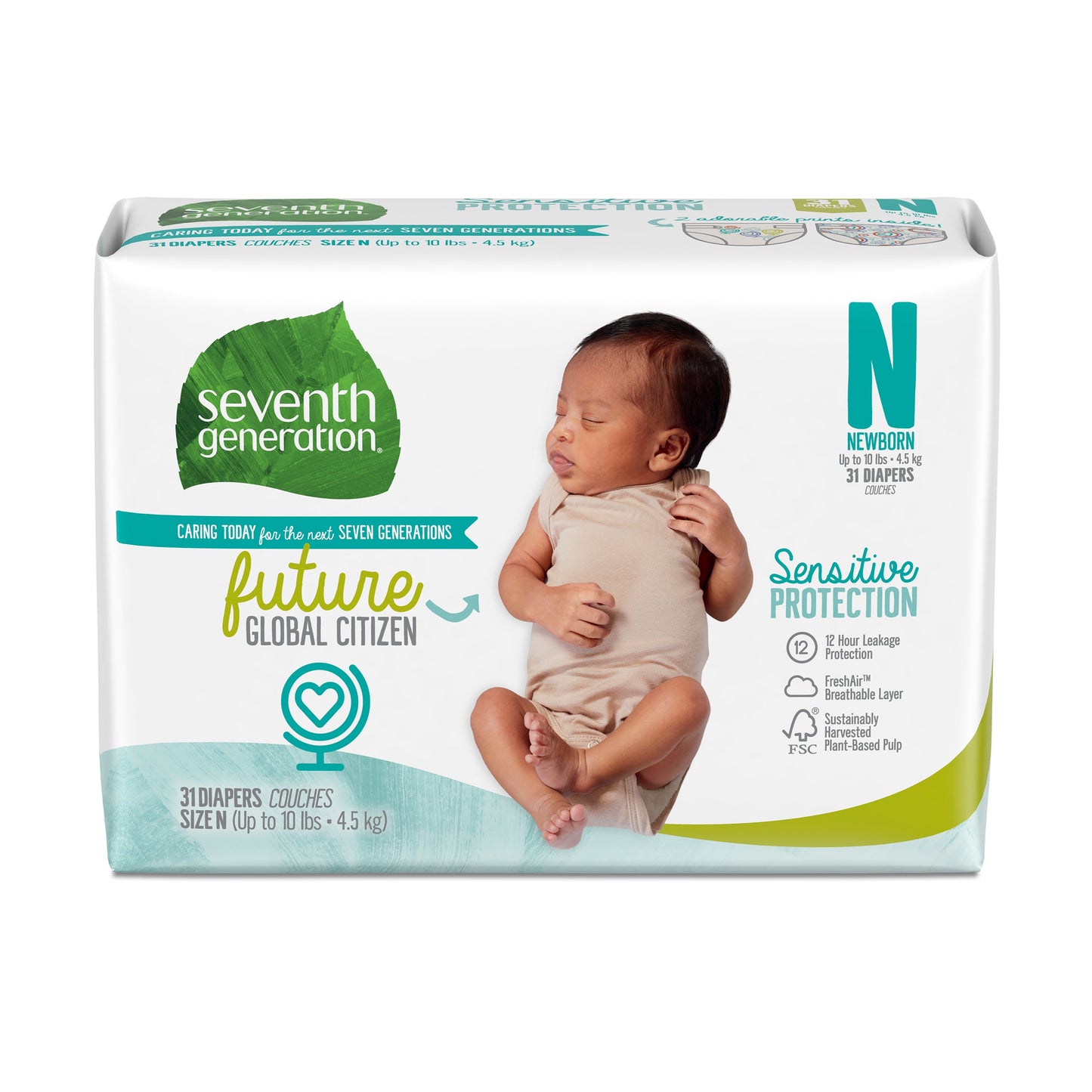 Seventh Generation Small New Born Diapers; 31 Count; 4 Per Case - High Mart Wholesale