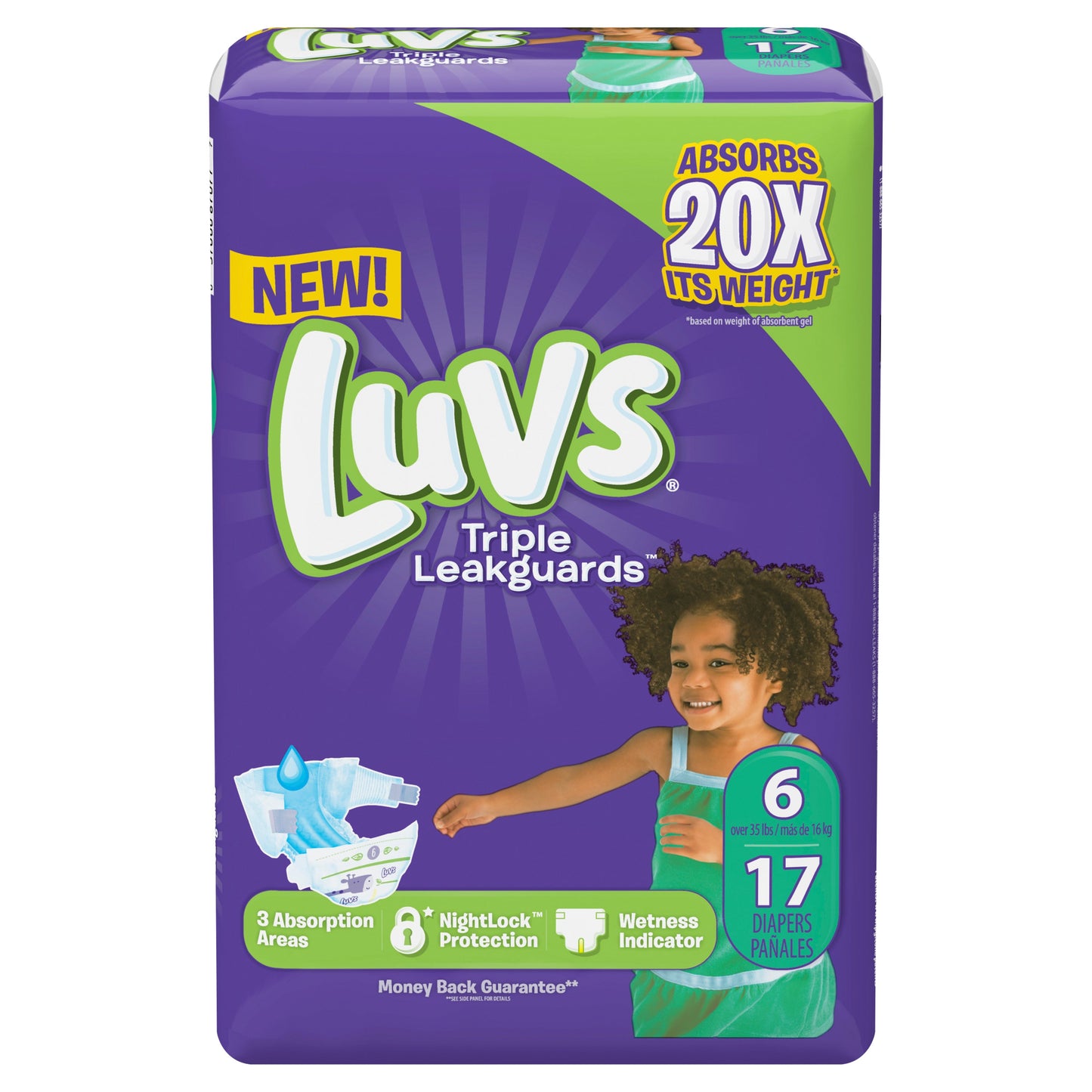 Luvs Leak Protection Diapers Size 6; 17 Count; 4 Per Case