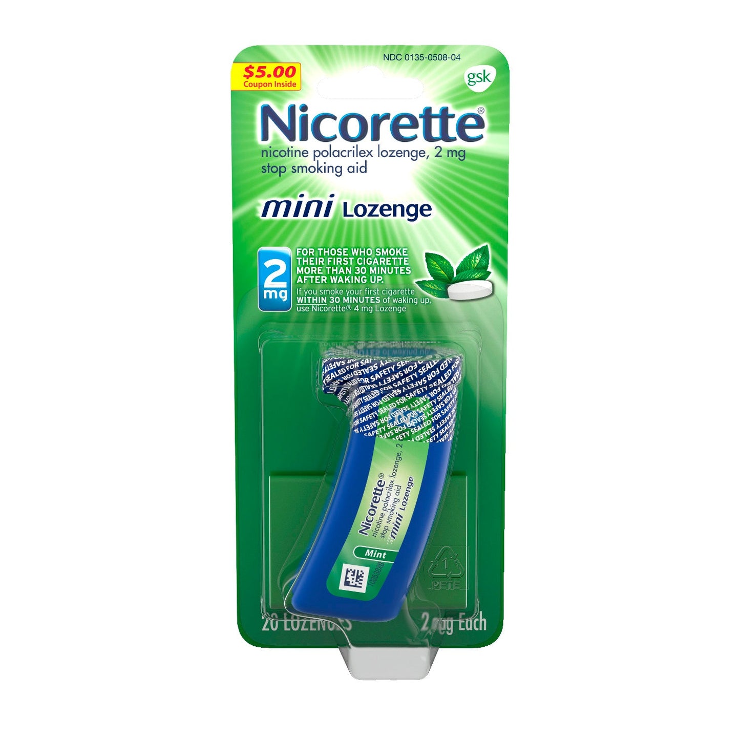 Nicorette Mini Lozenge Mini Lozenges Two Milligram; 20 Each; 3 Per Box; 4 Per Case - High Mart Wholesale