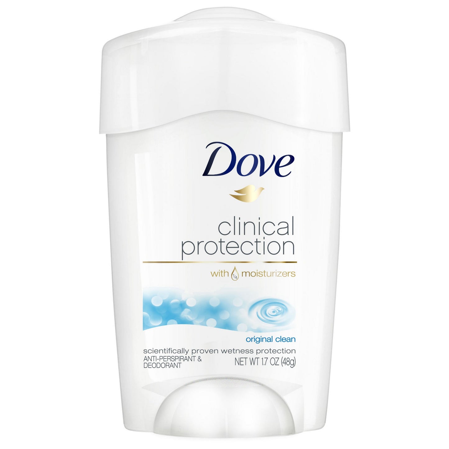 Dove Pro+Care Clinical Protection Original Clean Deodorant; 1.7 Ounces; 3 Per Box; 8 Per Case