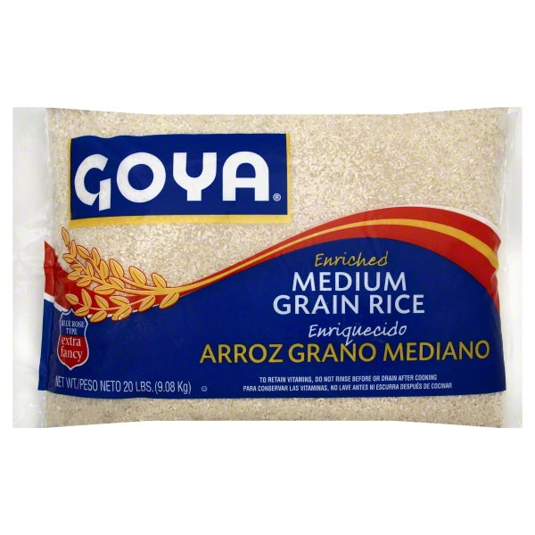 Goya Polypropylene Bag Medium Grain; 20 Pounds; 3 Per Case
