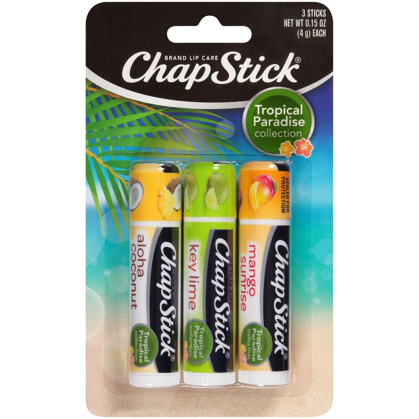 Chapstick Tropical Paradise Longcard; 0.45 Ounces; 12 Per Box; 6 Per Case