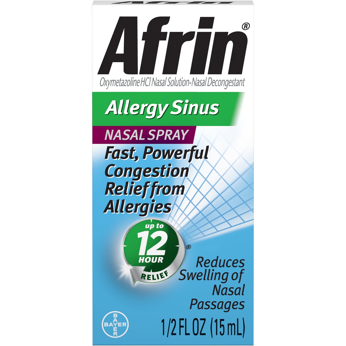 Afrin Sinus 12 Hour Nasal Spray 15 Milliliter; 15000 Fluid Ounces; 6 Per Box; 6 Per Case