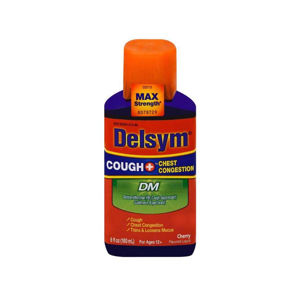 Delsym Cough & Chest Congestion Cherry Adult; 6 Fluid Ounces; 6 Per Case - High Mart Wholesale