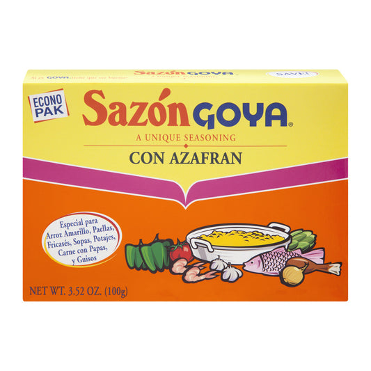 Goya Sazon Cpm Azafran Seasoning Econo Pak; 3.52 Ounce; 18 Per Case