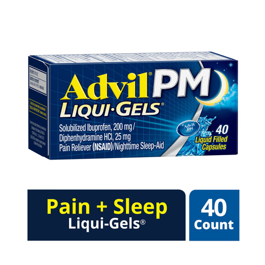 Advil Pm Liquigels Sleep Aid; 40 Each; 3 Per Box; 12 Per Case