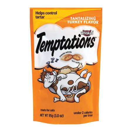 Whiskas Temptations Cat Treats Tantalizing Turkey Flavor; 3 Ounce; 12 Per Case - High Mart Wholesale