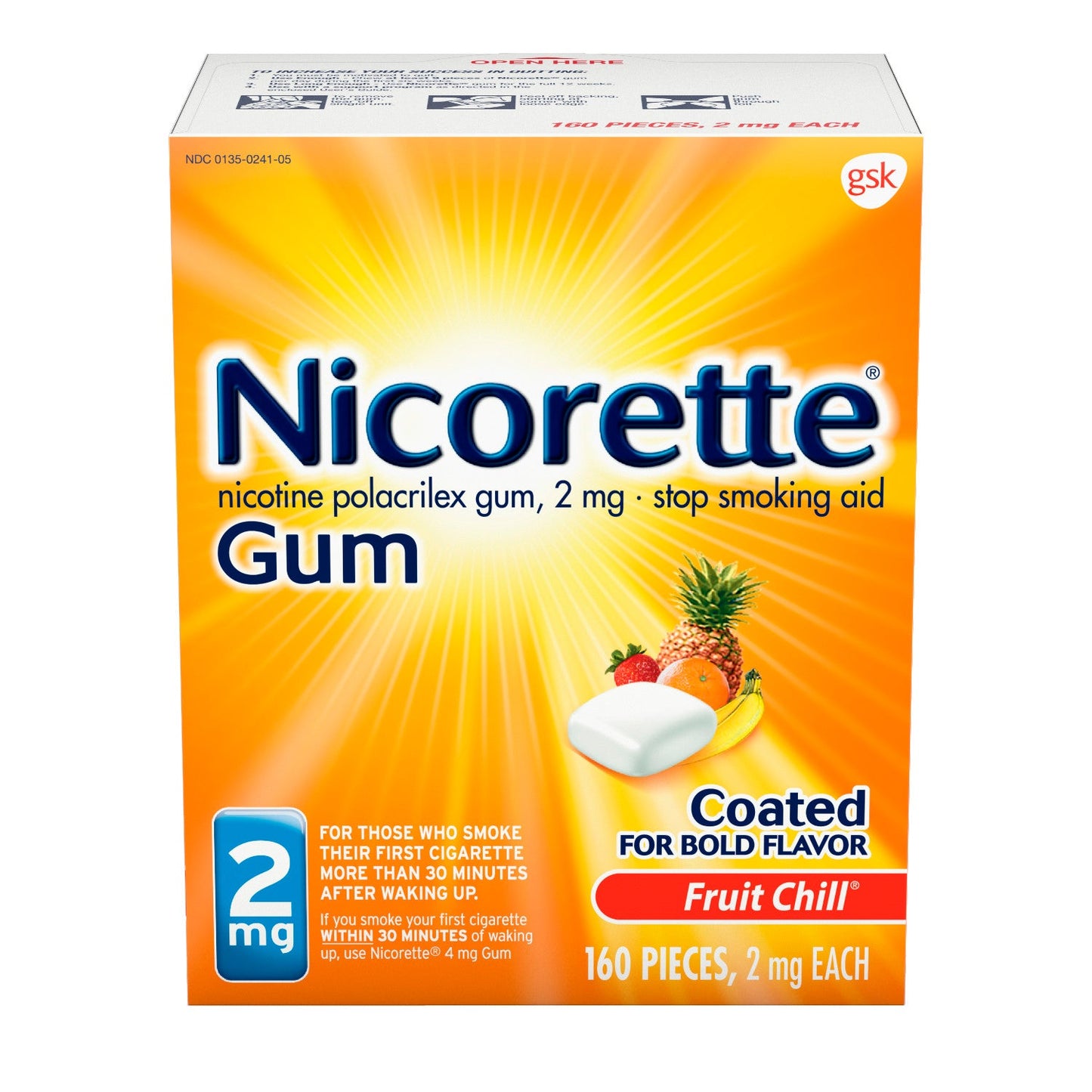 Nicorette Gum Fruit Chill; 160 Each; 6 Per Case - High Mart Wholesale