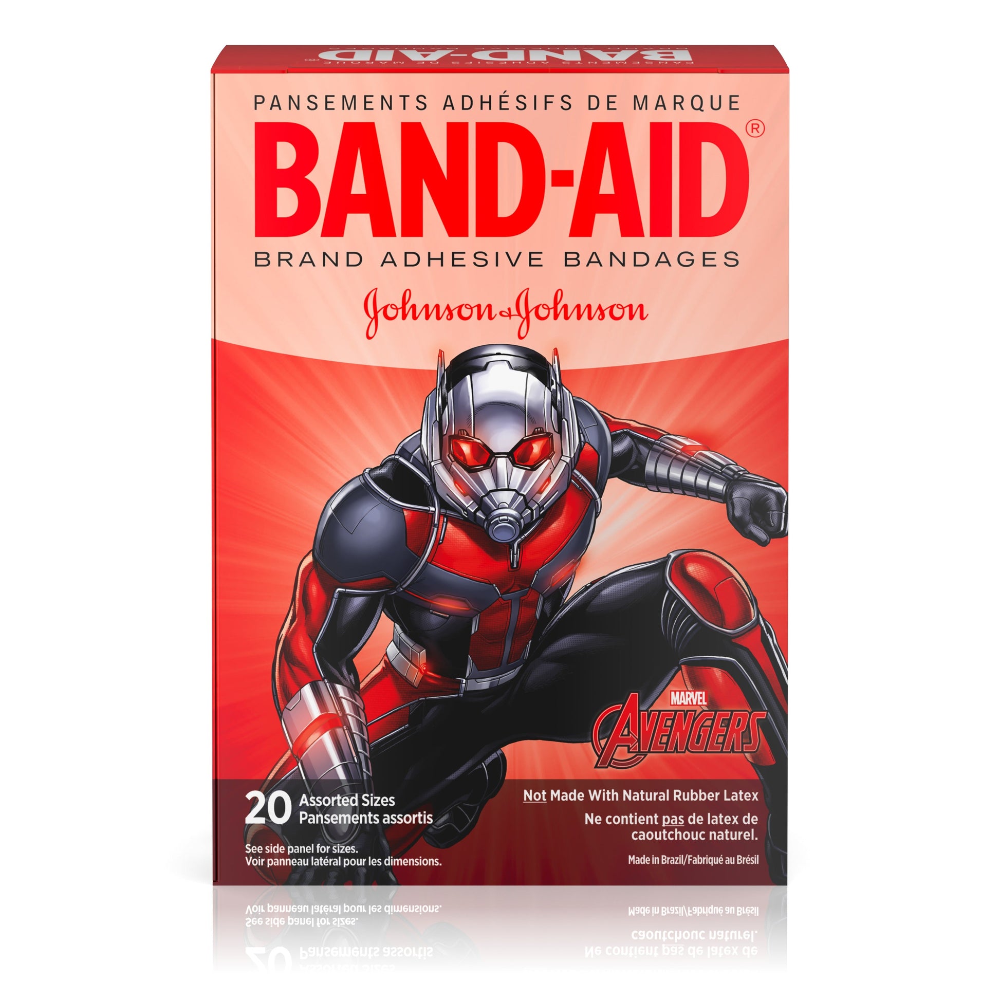 Band Aid Marvel Avengers Assorted Sizes Bandage; 20 Count; 6 Per Box; 4 Per Case - High Mart Wholesale