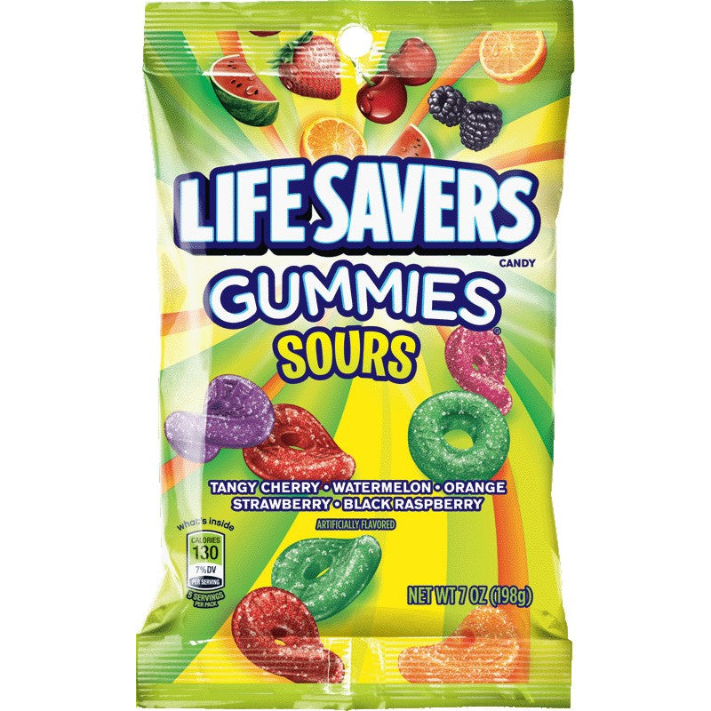 Lifesavers Gummi Sour Peggable Candy; 7 Ounces; 12 Per Case