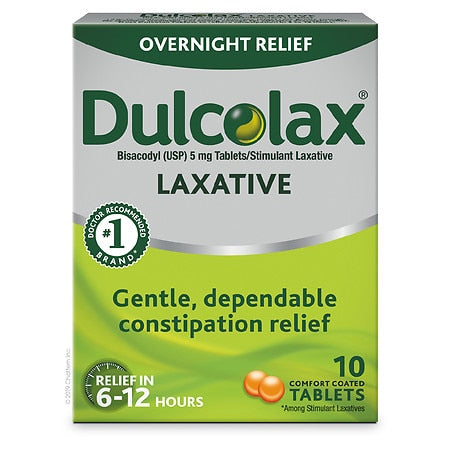 Dulcolax Stimulant Laxative Tablet; 10 Count; 6 Per Box; 6 Per Case