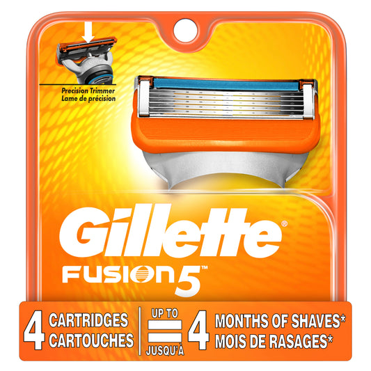 Gillette Fusion Base Cartridge; 4 Count; 6 Per Box; 8 Per Case