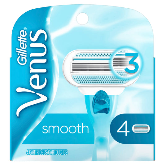 Venus Base Cartridge Smooth Female Premium Blade; 4 Count; 4 Per Box; 12 Per Case