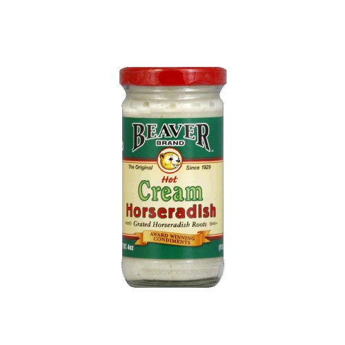 Beaver Cream Style Horseradish Jar; 4 Ounce; 11 Per Case - High Mart Wholesale