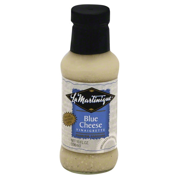 La Martinique Blue Cheese Vinaigrette Salad Dressing Bottle; 10 Fluid Ounce; 6 Per Case - High Mart Wholesale
