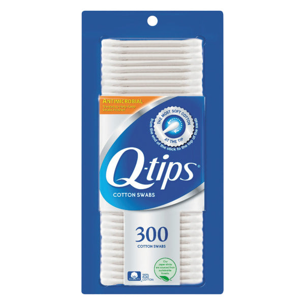 Q-Tip Cotton Swabs Antibacterial; 300 Piece; 12 Per Case