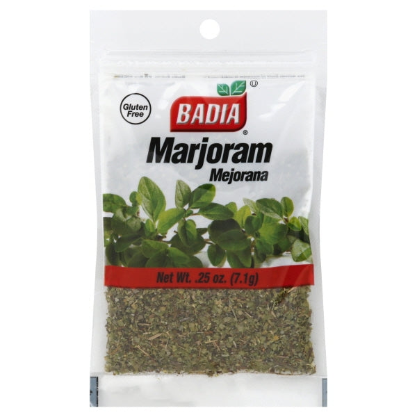 Badia Marjoram; 0.25 Ounces; 12 Per Box; 48 Per Case