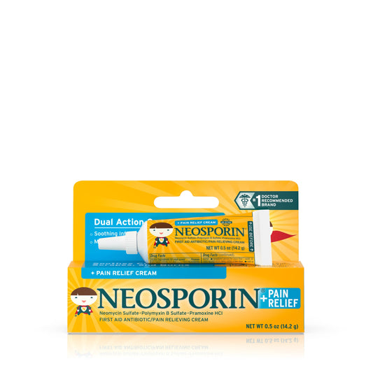 Neosporin Pain Relief Cream Kids; 0.5 Ounce; 6 Per Box; 12 Per Case