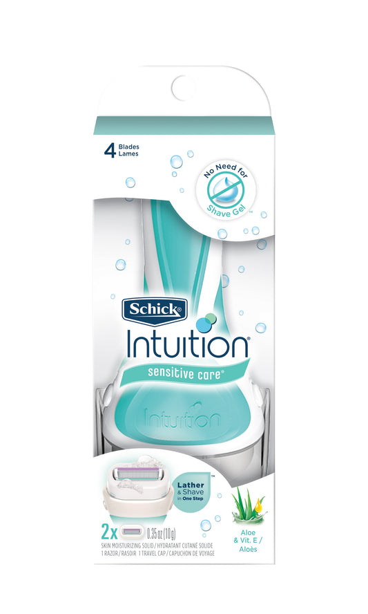 Schick Razor Intuition Naturals Sensitive; 1 Each; 4 Per Box; 4 Per Case