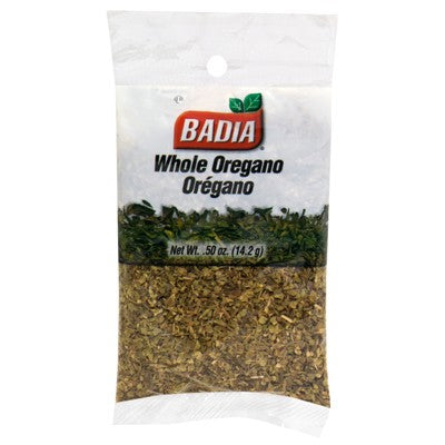 Badia Oregano Whole; 0.5 Ounces; 12 Per Box; 48 Per Case