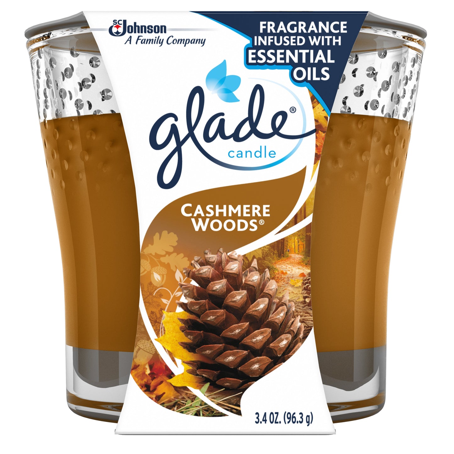 Glade Candle Cashmere Woods; 3.4 Ounces; 6 Per Case - High Mart Wholesale