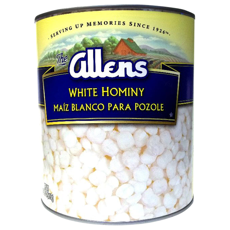 Allen Hominy White Canned; 111 Ounces; 6 Per Case