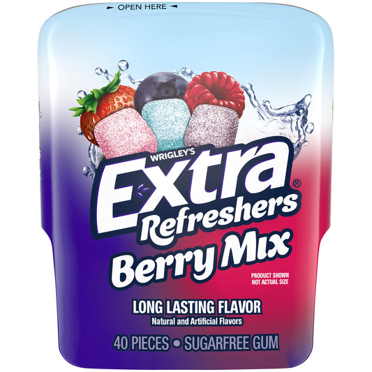 Extra Refreshers Berry Mixed Bottle; 40 Piece; 6 Per Box; 4 Per Case