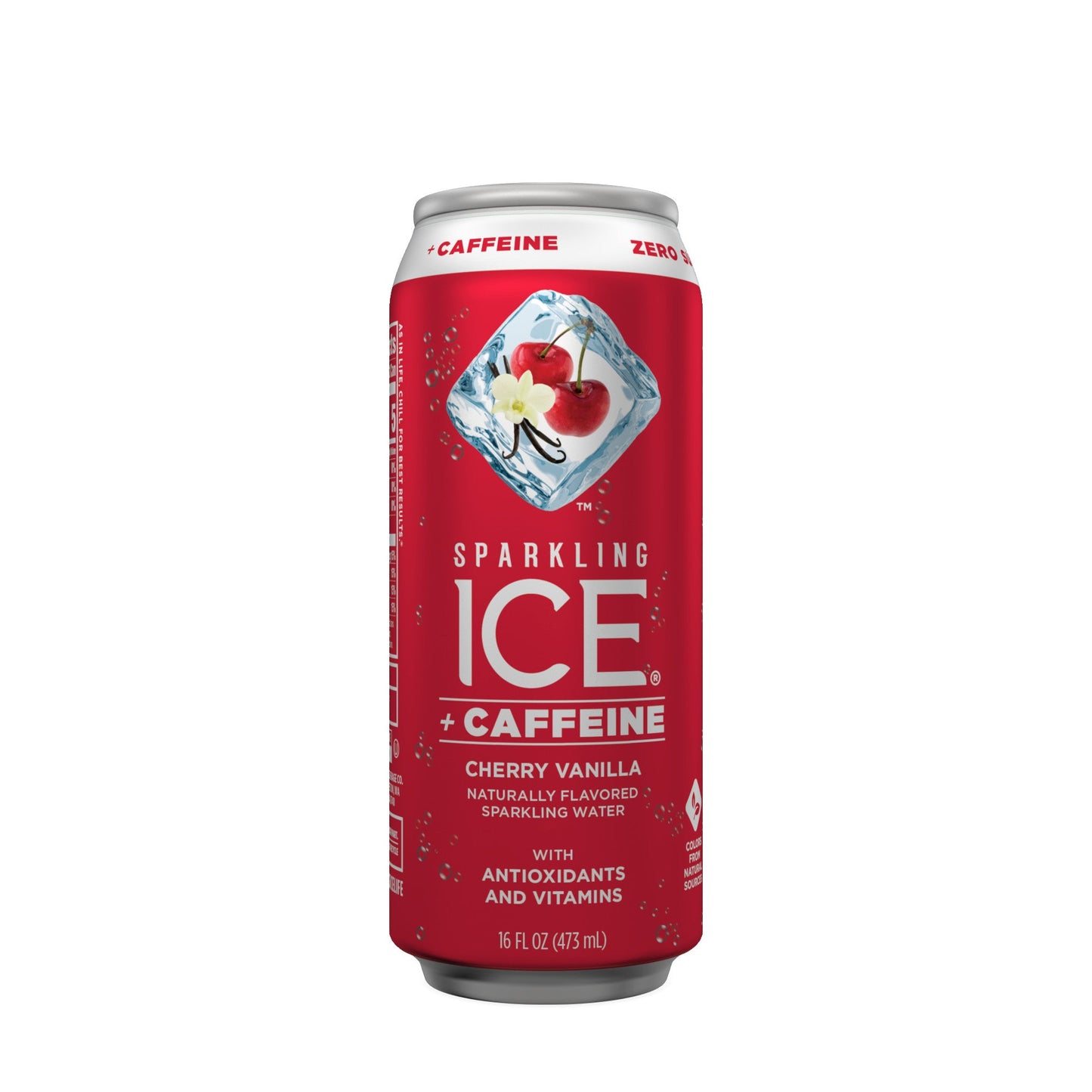 Sparkling Ice Cherry Vanilla + Caffeine Flavored Sparkling Water; 16 Fluid Ounce; 12 Per Case