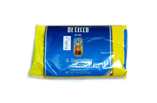 De Cecco No. 11 Thin Spaghetti; 5 Pounds; 4 Per Case