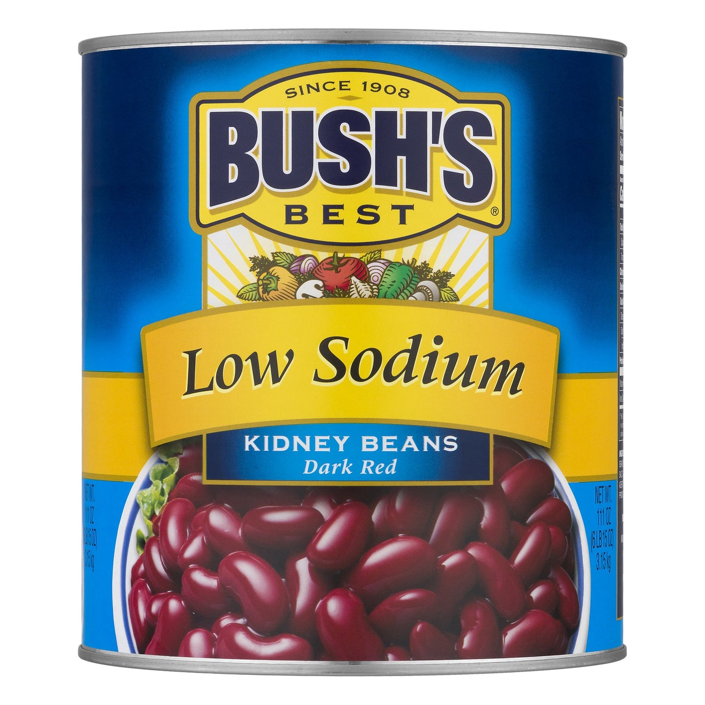 Bush's Best Low Sodium Dark Kidney Beans; 111 Ounces; 6 Per Case