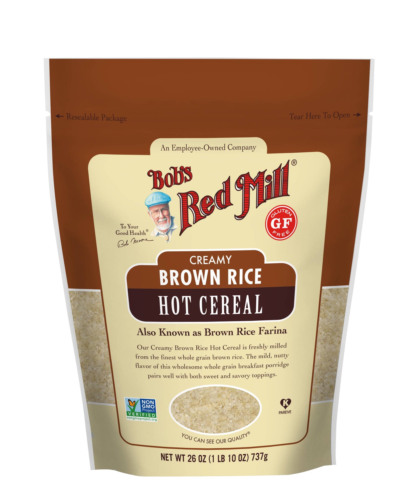 Bob's Red Mill Natural Foods Inc Gluten Free Cereal Brown Rice Farina; 26 Ounces; 4 Per Case