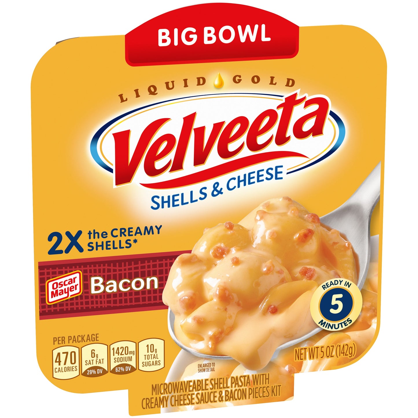 Velveeta Convenience Meal Bacon Macaroni & Cheese Bowl; 5 Ounces; 6 Per Case