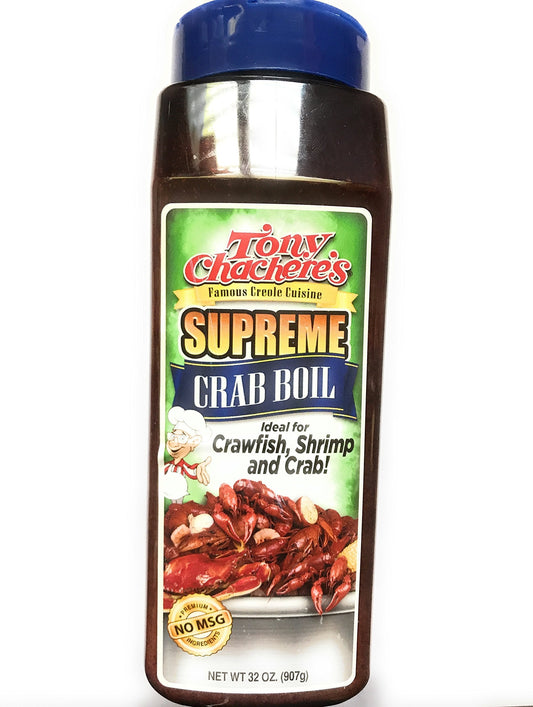 Tony Chachere's Creole Foods Supreme Crab Boil; 32 Ounces; 6 Per Case - High Mart Wholesale