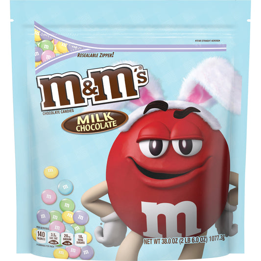 M&M's M&M Milk Chocolate Pouch Easter; 38 Ounces; 12 Per Case