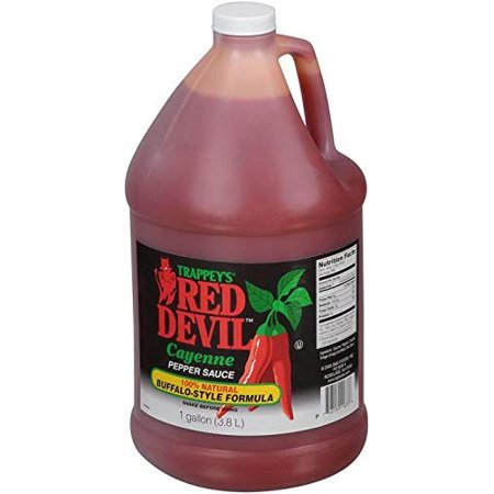 Trappey Red Devil Buffalo Style Cayenne Pepper Hot Sauce Bulk; 1 Gallon; 4 Per Case - High Mart Wholesale