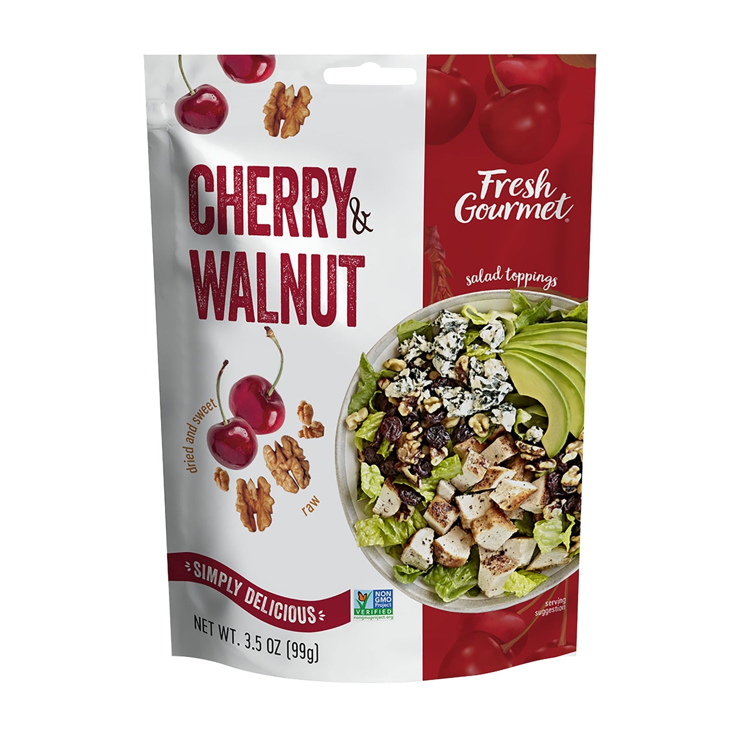 Fresh Gourmet Dried Cherries & Walnuts Bags; 3.5 Ounces; 9 Per Case - High Mart Wholesale