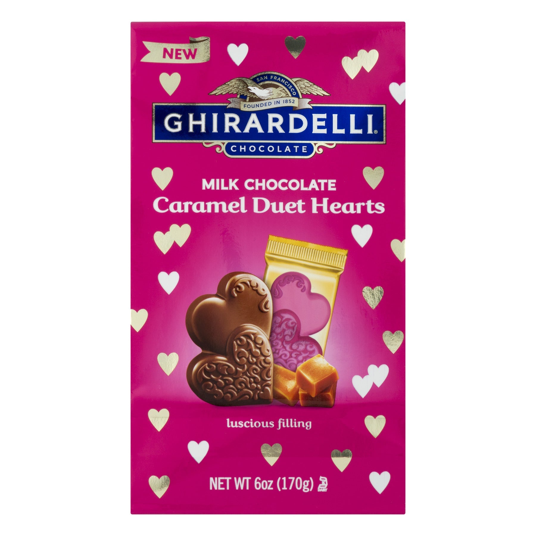 Ghirardelli Caramel Duets Hearts; 6 Ounces; 12 Per Case - High Mart Wholesale