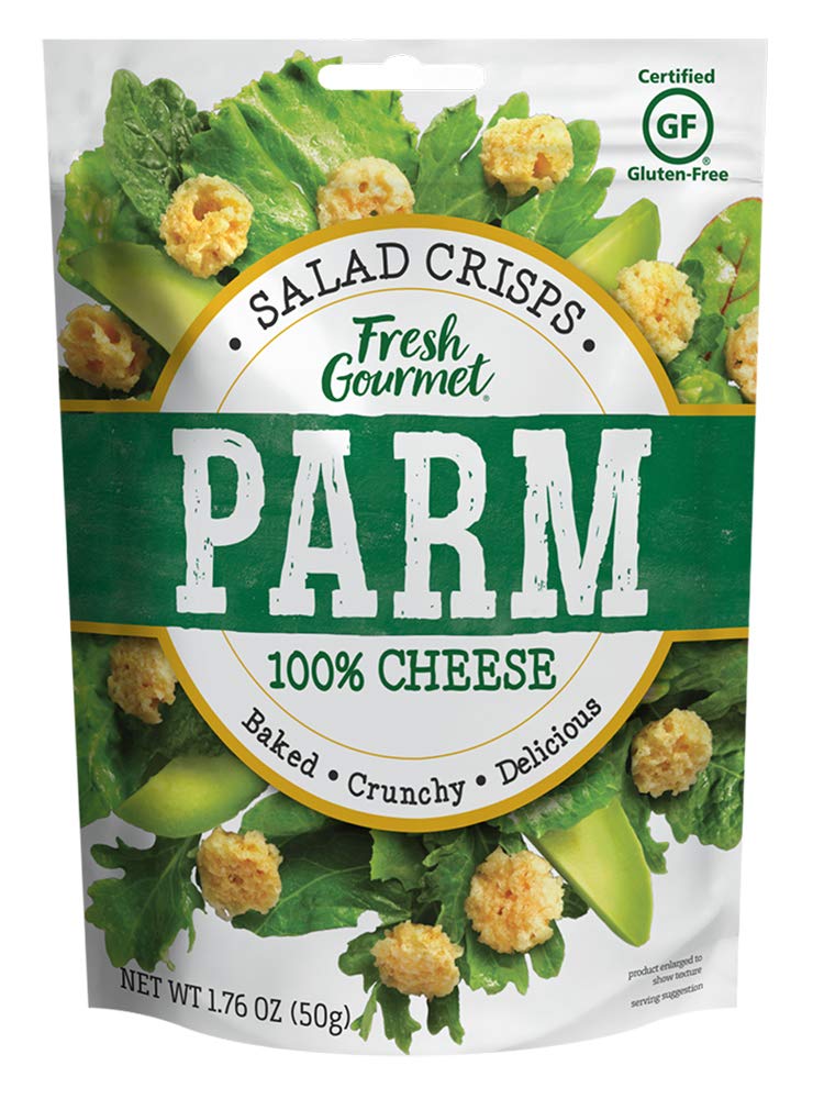 Fresh Gourmet Parmesan Cheese Crisp Salad Topping Bag; 1.76 Ounce; 12 Per Case - High Mart Wholesale