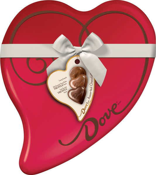 Dove Assorted Large Heart Tin Valentine; 9.82 Ounces; 6 Per Case