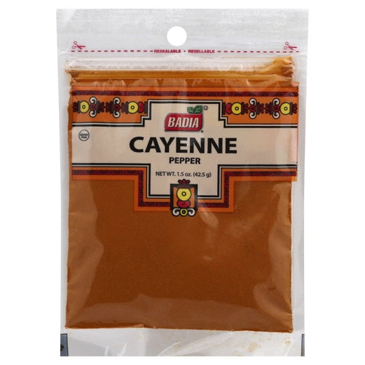 Badia Ground Cayenne; 1.5 Ounce; 12 Per Box; 30 Per Case