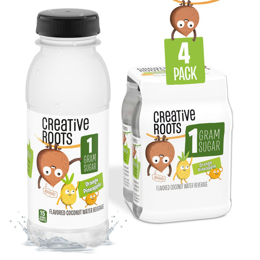 Creative Roots Orange Pineapple Flavored Coconut Water; 8.5 Fluid Ounce; 4 Per Box; 3 Per Case - High Mart Wholesale